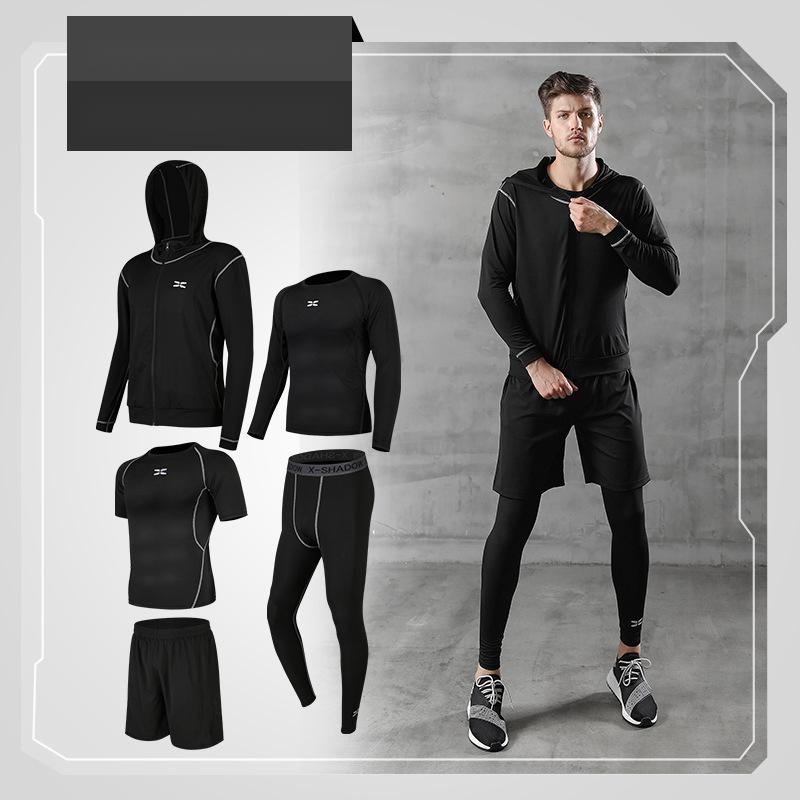 Men's Quick-Dry Training Suit 5-Piece Set