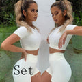 Short Sleeve Yoga Suit 2-Piece Set