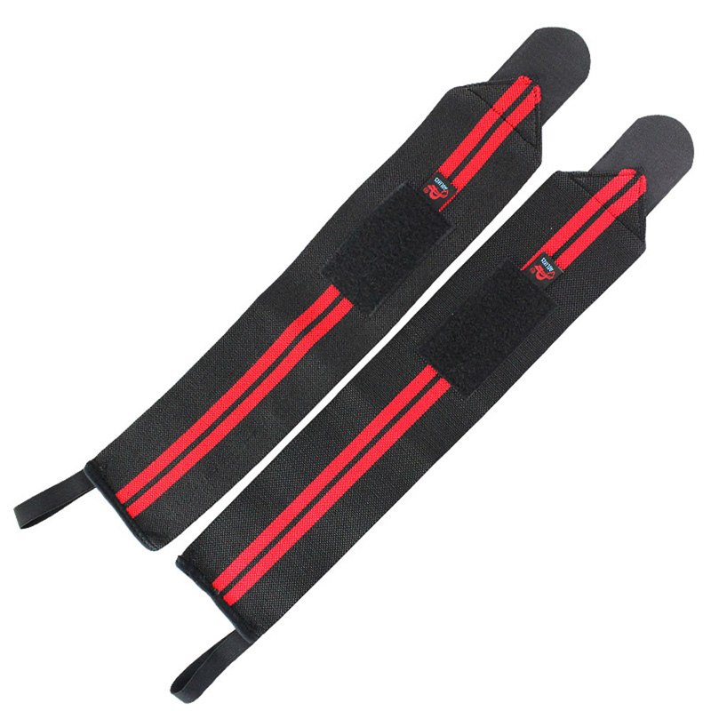 Power Wrist Wraps: Adjustable Gym Wrist Support Black/Red