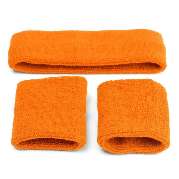 Sweat-Absorbing Headband & Wristband Set