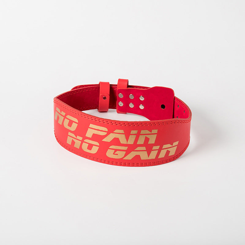WizzFit leather squat belt worn during lifting
