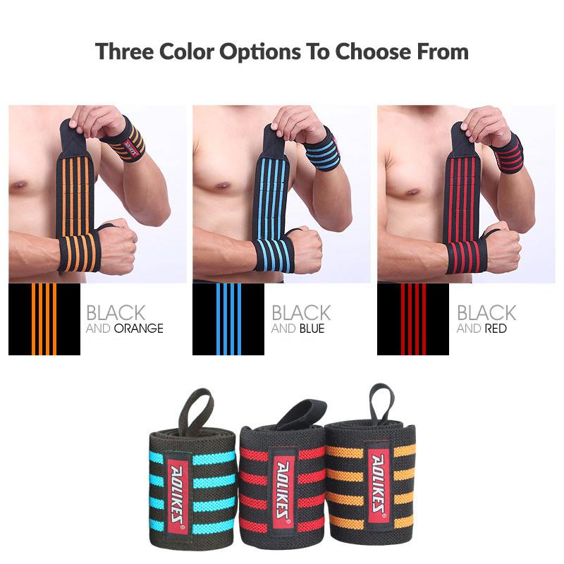 Power Wrist Wraps: Adjustable Gym Wrist Support Black/Gray