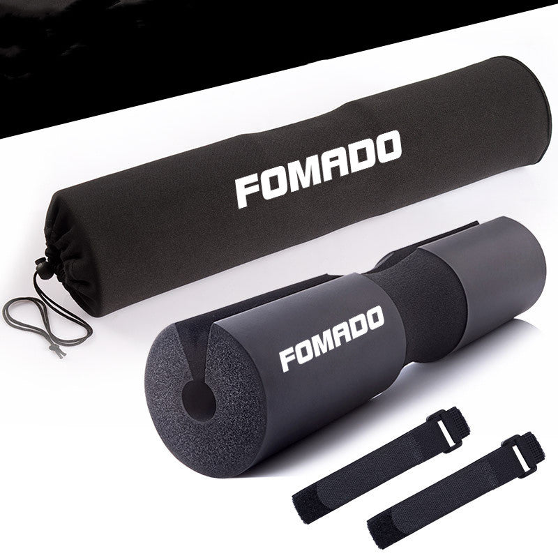 Barbell Squat Pad: Shoulder & Neck Bar Cushion - Black (with Bag)