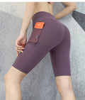 Peach Hip Lift Elastic Tight Yoga High Waist Run Shorts