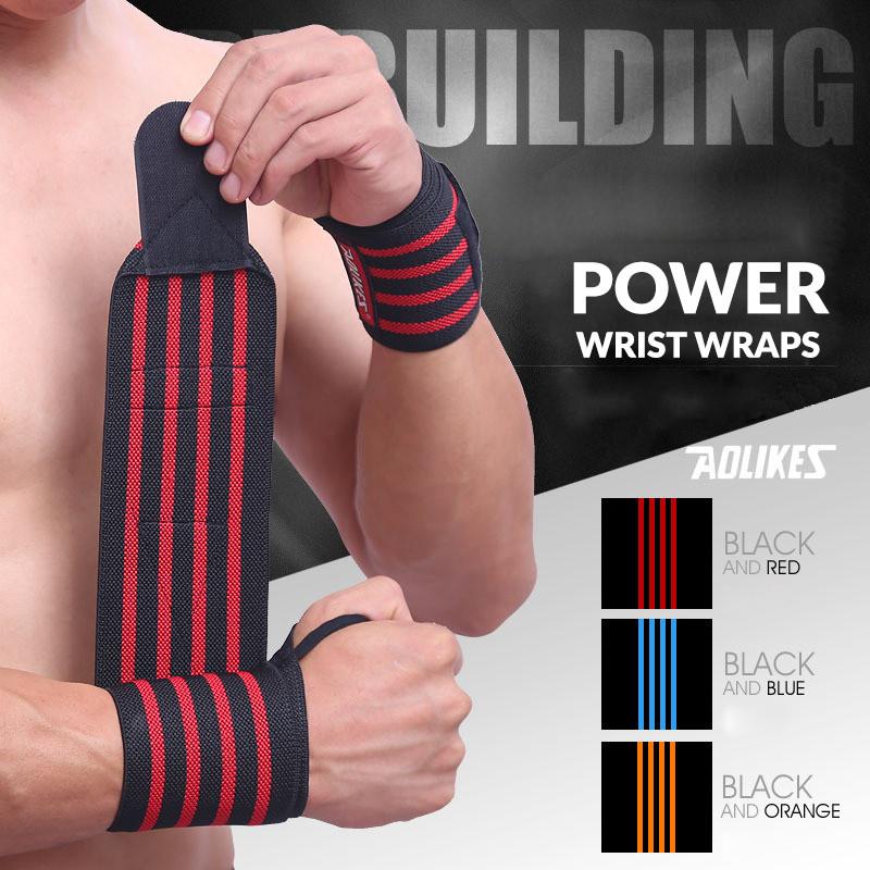 Power Wrist Wraps: Adjustable Gym Wrist Support Black/Orange