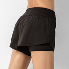2-in-1 Active Shorts Women's Pocket Running Shorts