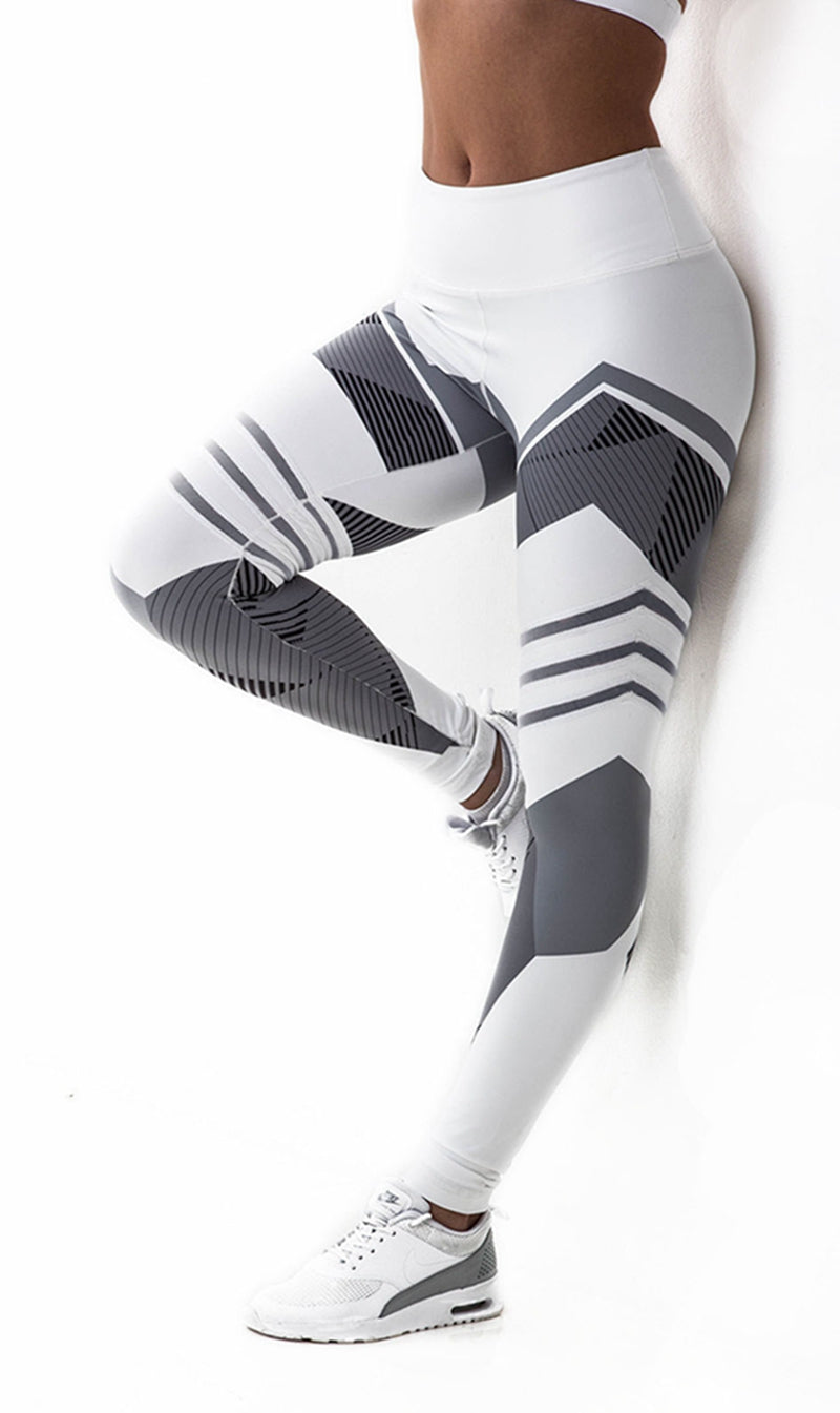 Printed Reflective Yoga Compression Leggings