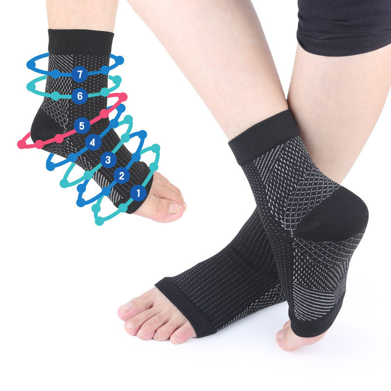 Compression Socks Foot Sleeve Relieve Swelling Open Toe Cycling