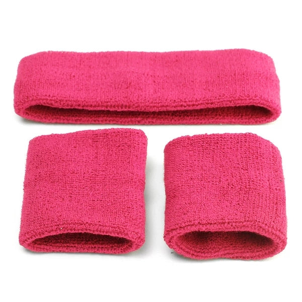 Sweat-Absorbing Headband & Wristband Set