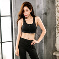 Underwire Sports Bra Front Zip Yoga Fitness Bra