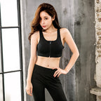 Underwire Sports Bra Front Zip Yoga Fitness Bra
