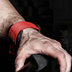 Palm Grip Wrist Wraps: Pull Up and Deadlift Hand Protection Red