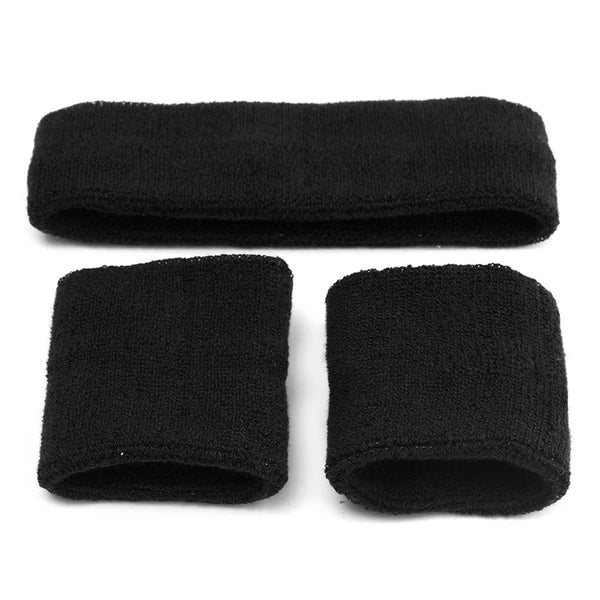 Sweat-Absorbing Headband & Wristband Set