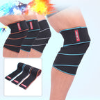Compression Knee Wraps for Squats and Weightlifting Turquoise Blue