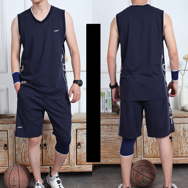 Basketball Sports Suit Men's Summer Casual Wear Sleeveless Thin Vest
