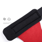 Palm Grip Wrist Wraps: Pull Up and Deadlift Hand Protection Red and black
