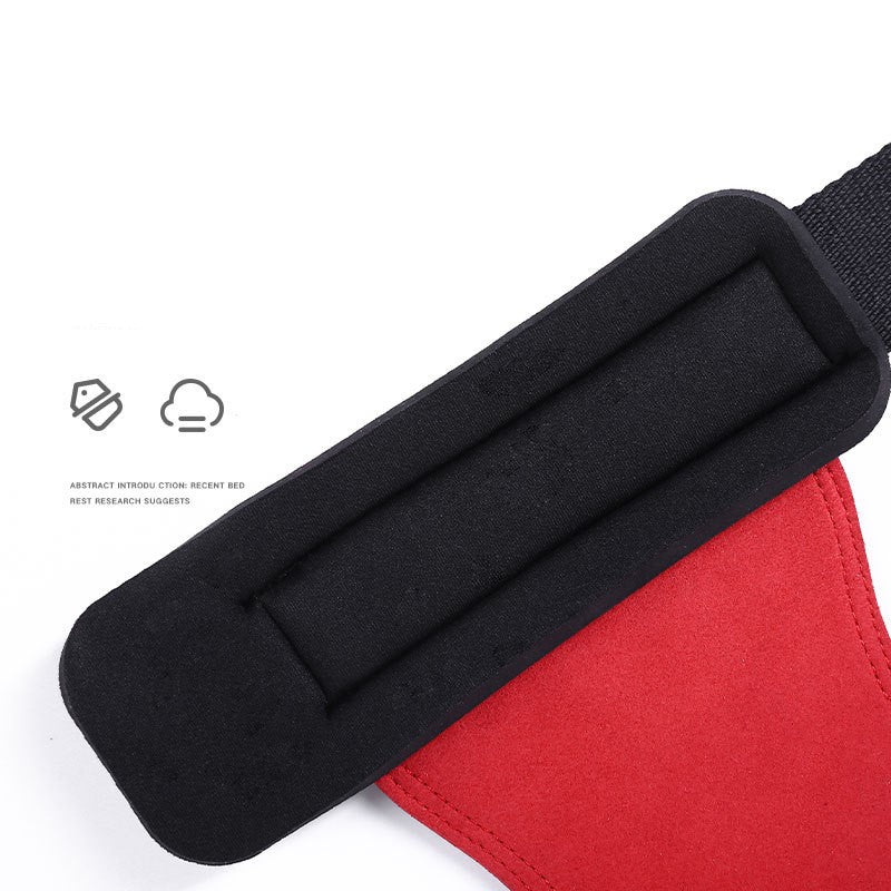 Palm Grip Wrist Wraps: Pull Up and Deadlift Hand Protection Red and black