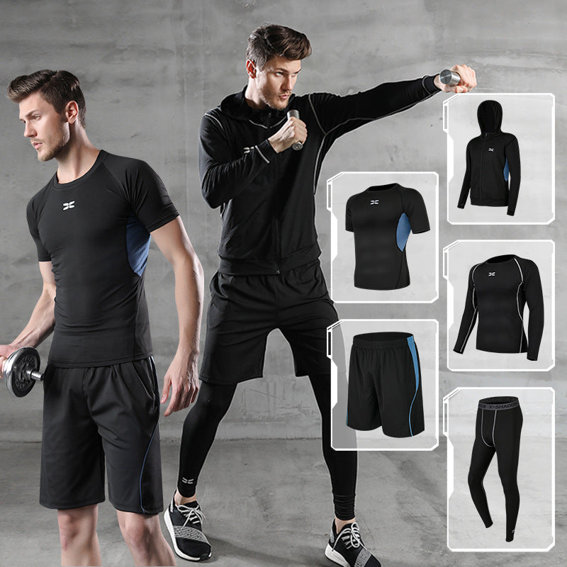 Men's Quick-Dry Training Suit 5-Piece Set