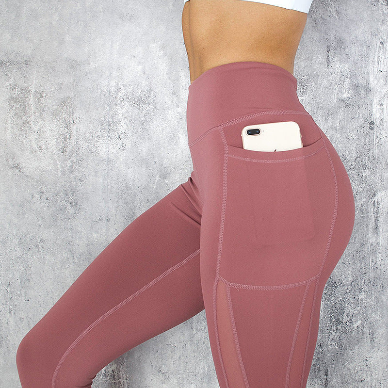 Women's High Waist Pocket Leggings Solid Color
