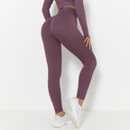 Seamless Knitted Solid Color Chest T-shirt Sports Running Fitness