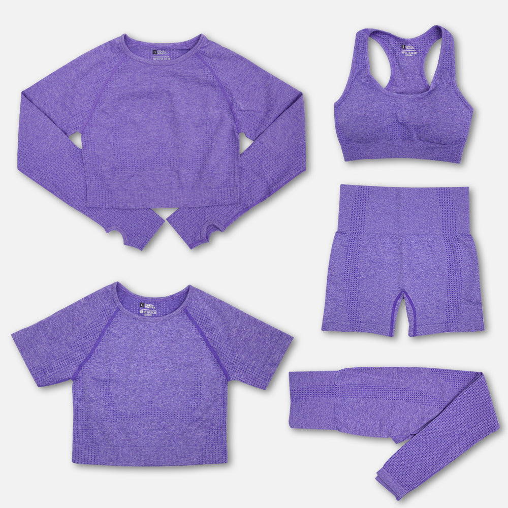 Fashion Women's 5-Piece Workout Yoga Clothes Set