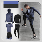 Men's Quick-Dry Training Suit 5-Piece Set