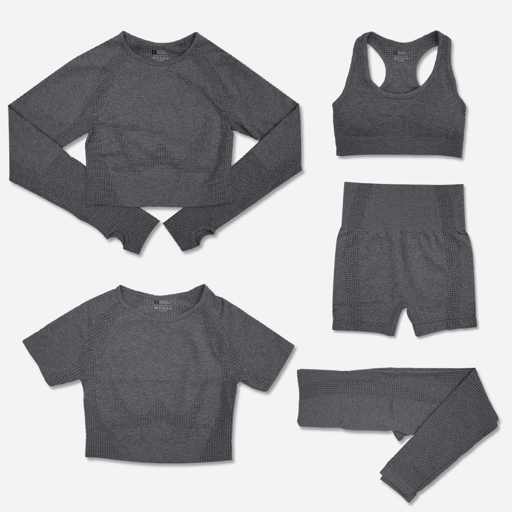 Fashion Women's 5-Piece Workout Yoga Clothes Set