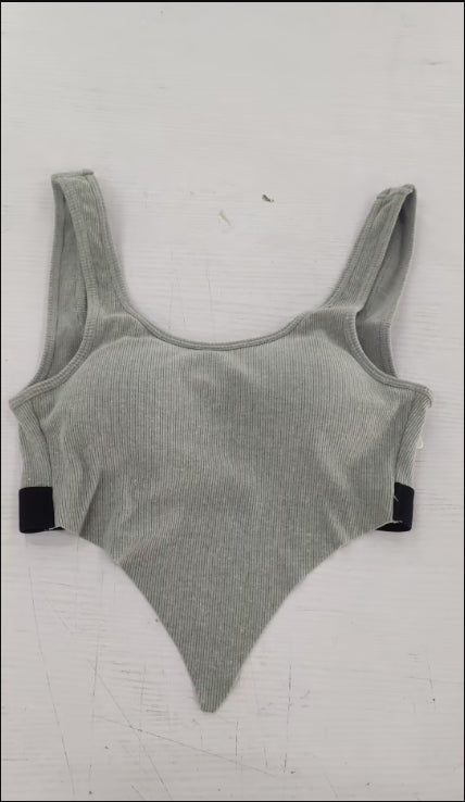 Solid Color Seamless Sports Bra