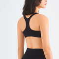 Zip Front Sports Bra Shock Absorption Gather Plus Size Workout Fitness