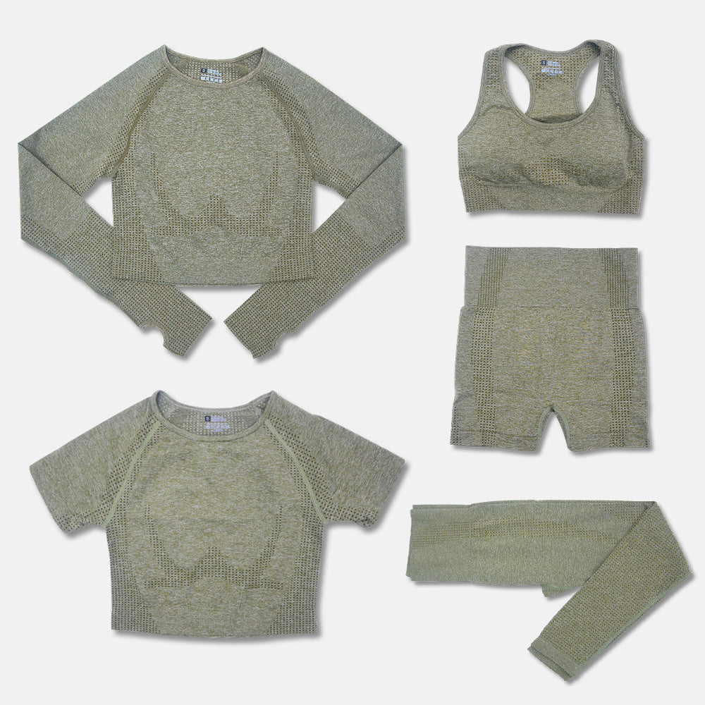 Fashion Women's 5-Piece Workout Yoga Clothes Set