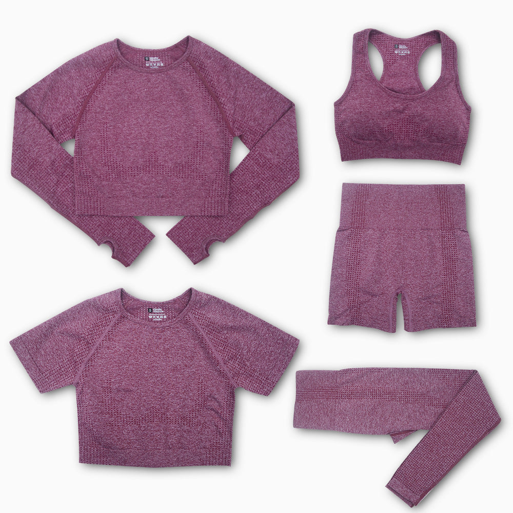 Fashion Women's 5-Piece Workout Yoga Clothes Set