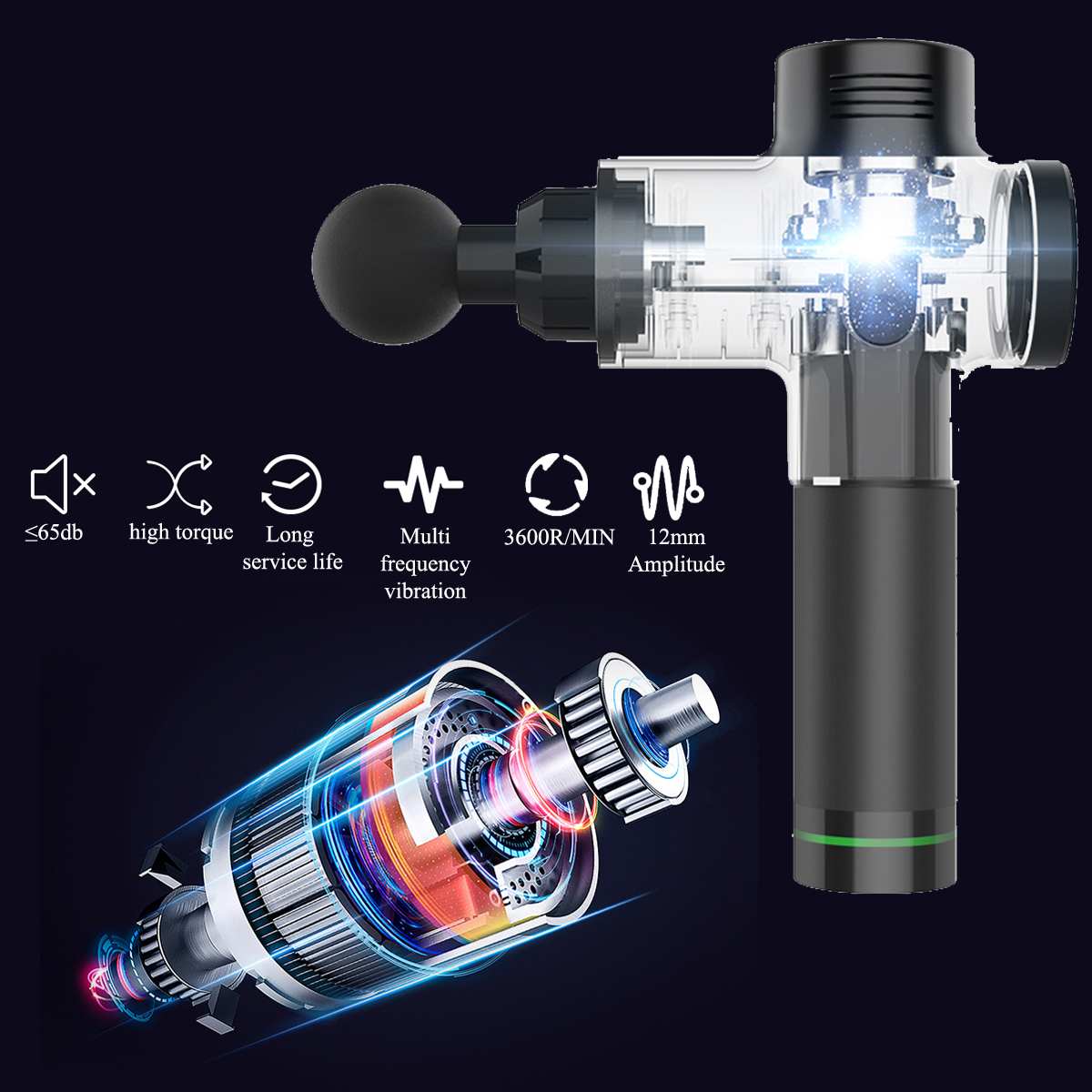 Deep Tissue Percussion Massage Gun 30-Speed