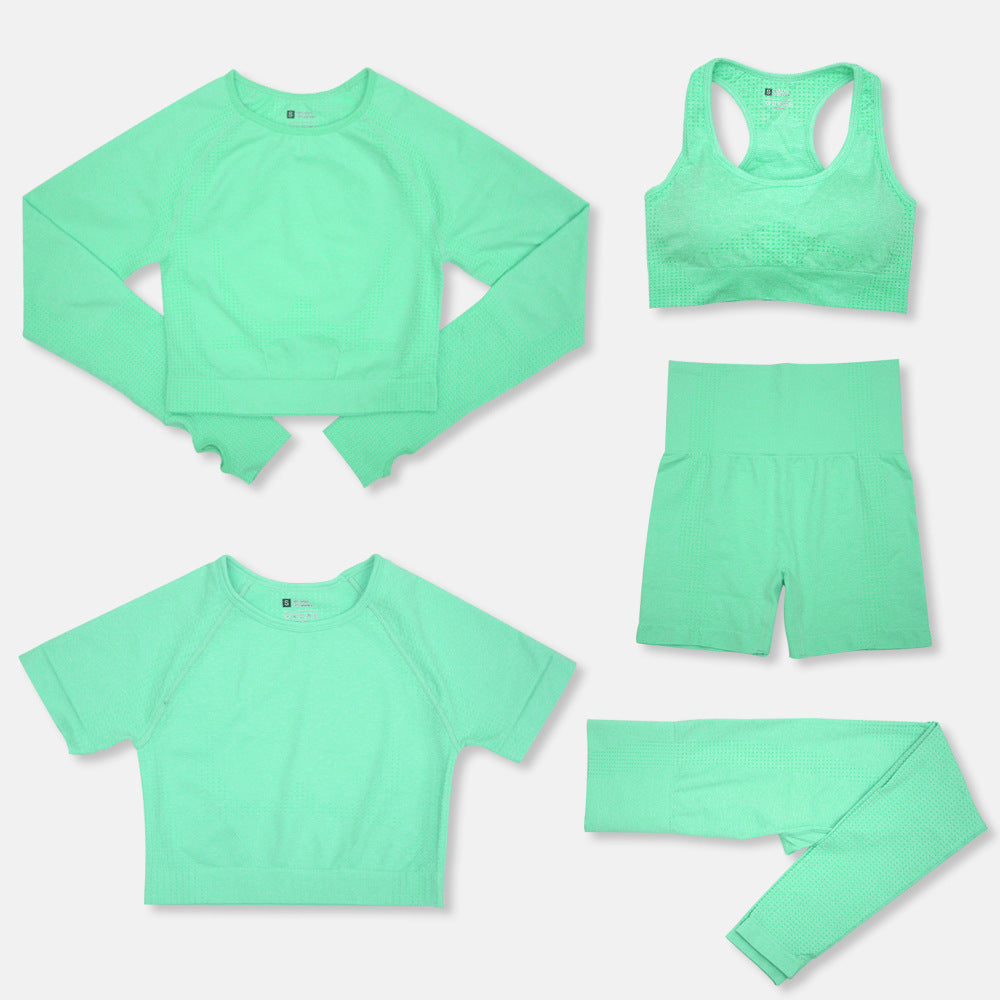 Fashion Women's 5-Piece Workout Yoga Clothes Set