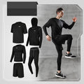 Men's Quick-Dry Training Suit 5-Piece Set