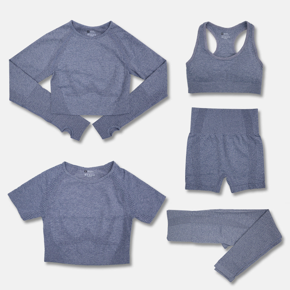 Fashion Women's 5-Piece Workout Yoga Clothes Set