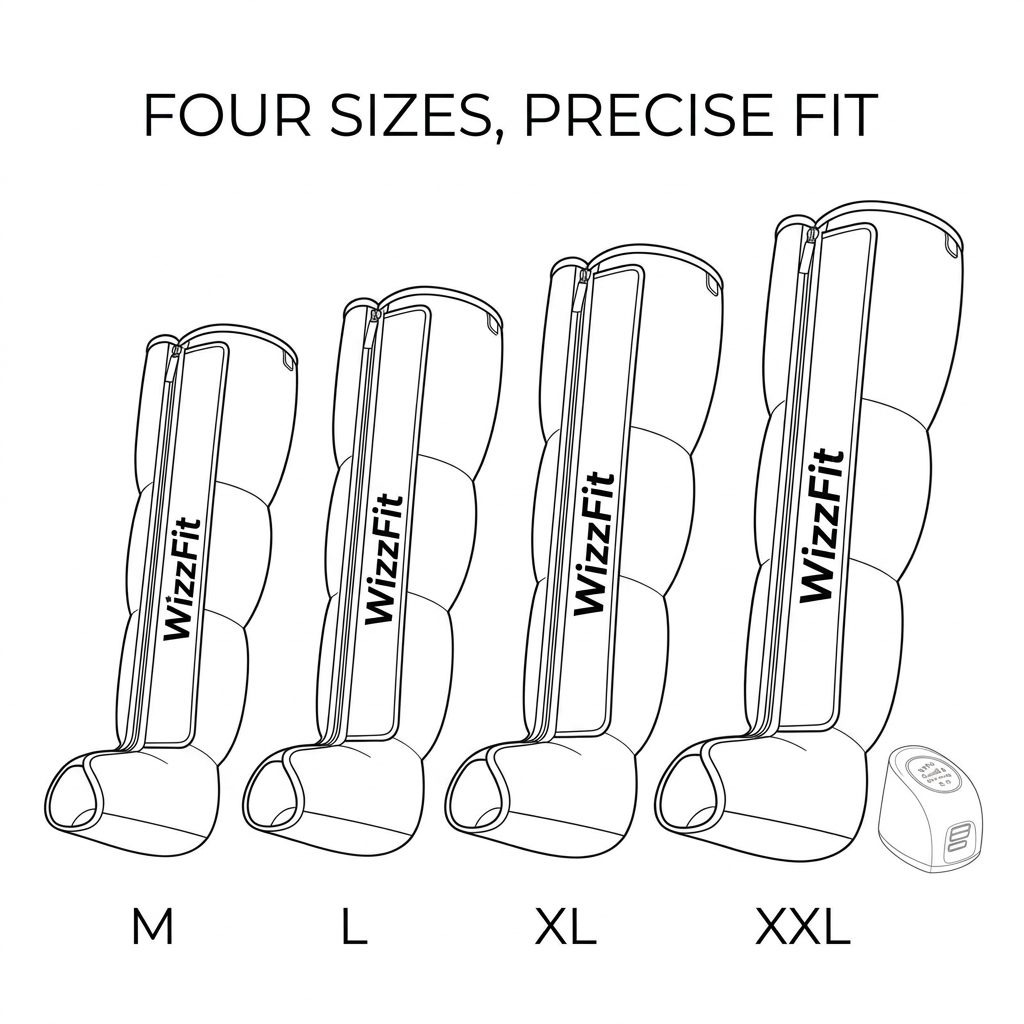 WizzFit Air Compression Leg Massager, Pneumatic System