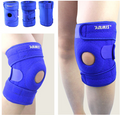 WizzFit Antiskid Sports Kneepad: Cycling and Basketball Support - Black Blue Lining Left view