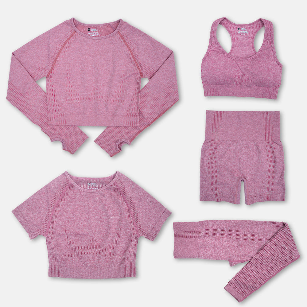 Fashion Women's 5-Piece Workout Yoga Clothes Set