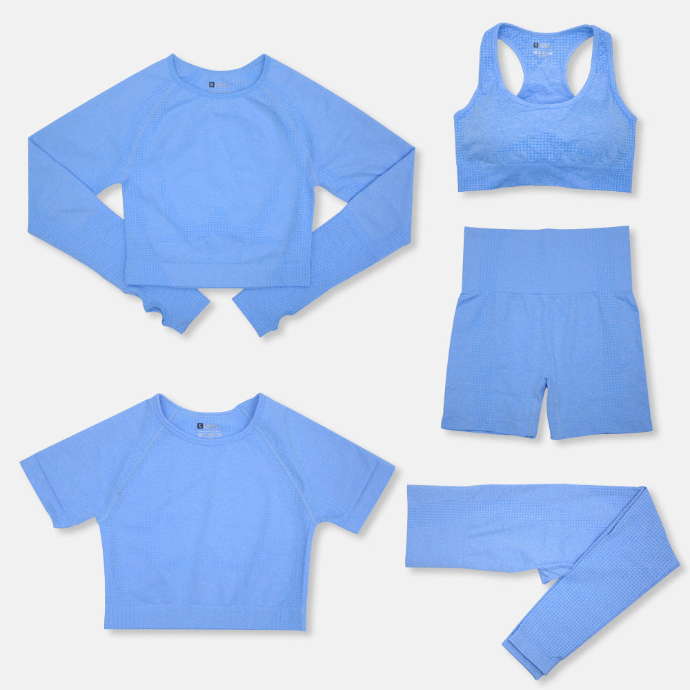 Fashion Women's 5-Piece Workout Yoga Clothes Set