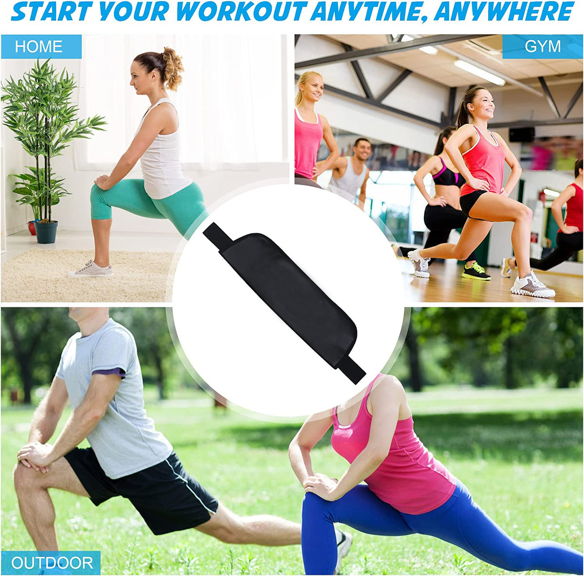 Padded Hip Thrust Belt: Weighted Glute Bridge Trainer