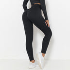 Seamless Knitted Solid Color Chest T-shirt Sports Running Fitness