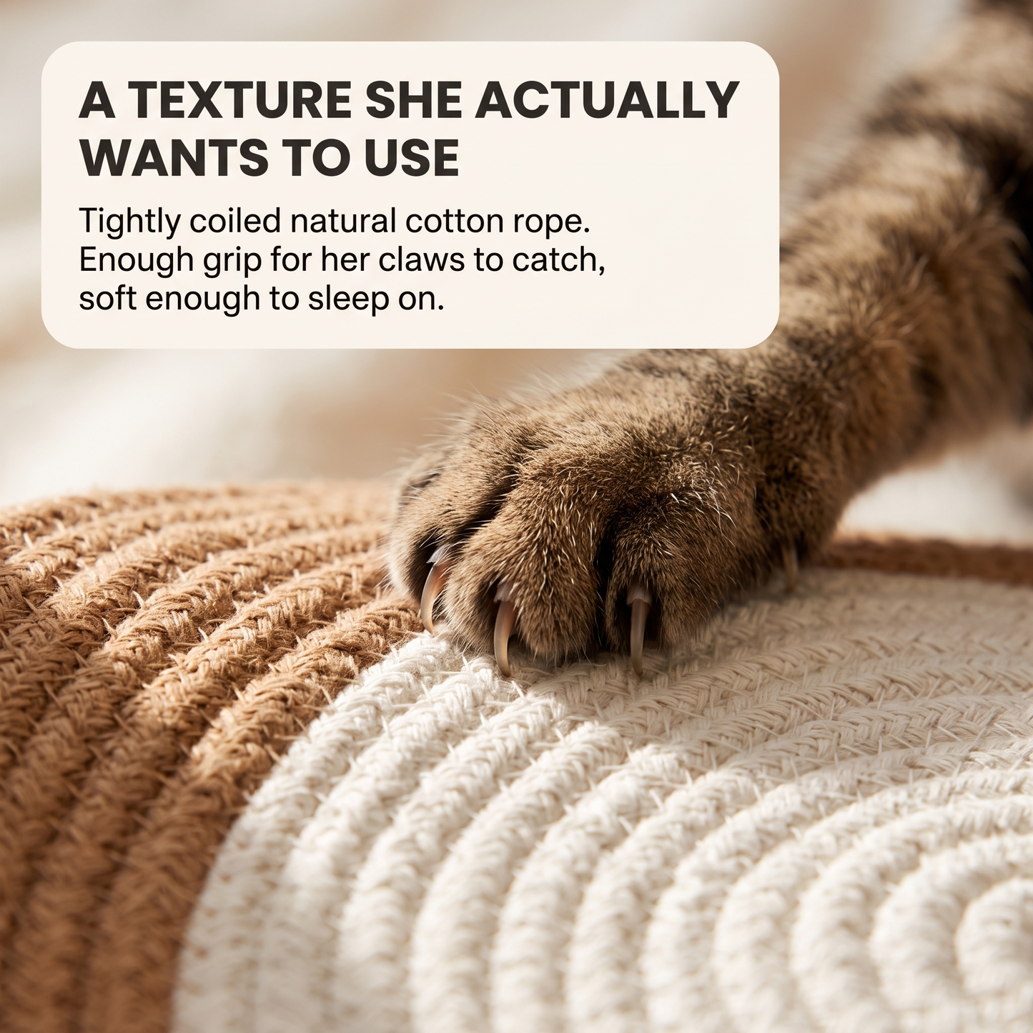 Handwoven Rope Cat Bed & Scratcher
