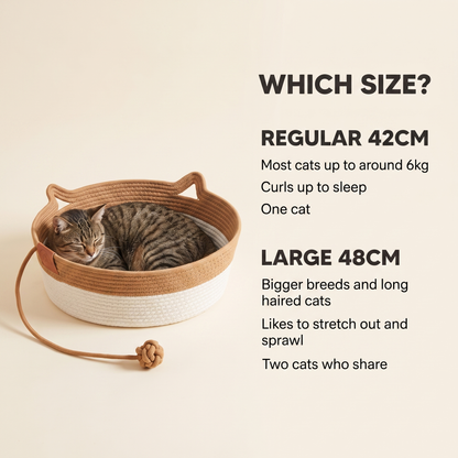 Handwoven Rope Cat Bed & Scratcher