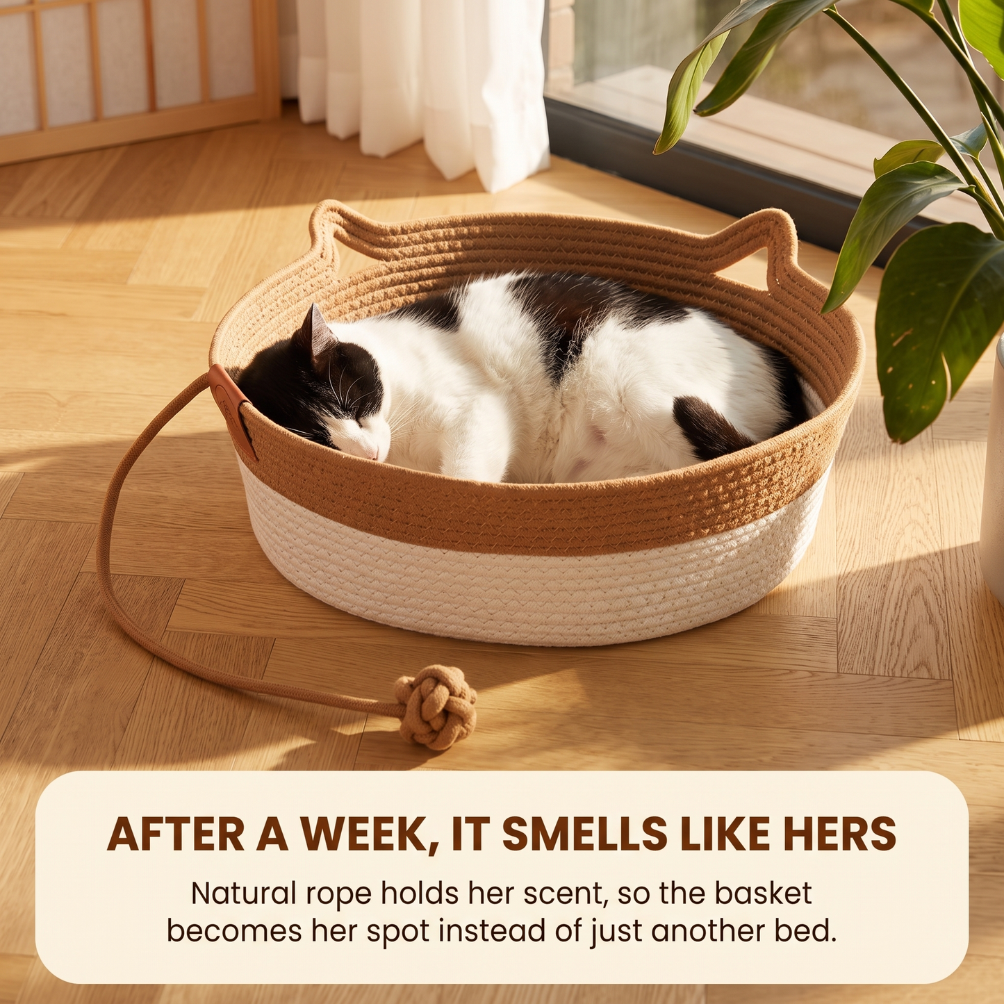 Handwoven Rope Cat Bed & Scratcher