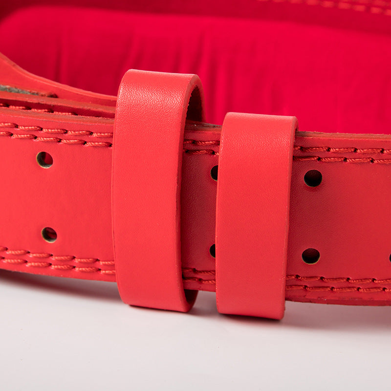 WizzFit leather squat belt, adjustable strap detail