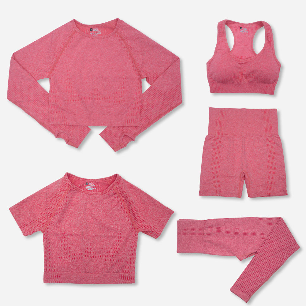 Fashion Women's 5-Piece Workout Yoga Clothes Set