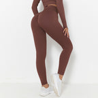 Seamless Knitted Solid Color Chest T-shirt Sports Running Fitness