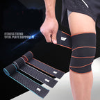Compression Knee Wraps for Squats and Weightlifting Silver