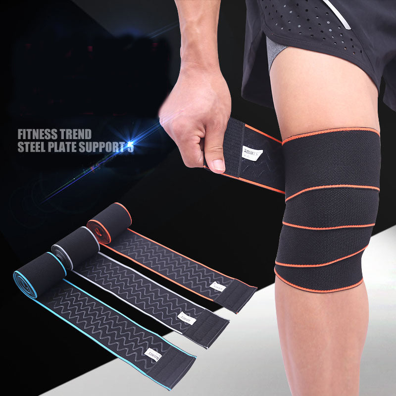 Compression Knee Wraps for Squats and Weightlifting Silver