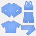Fashion Women's 5-Piece Workout Yoga Clothes Set
